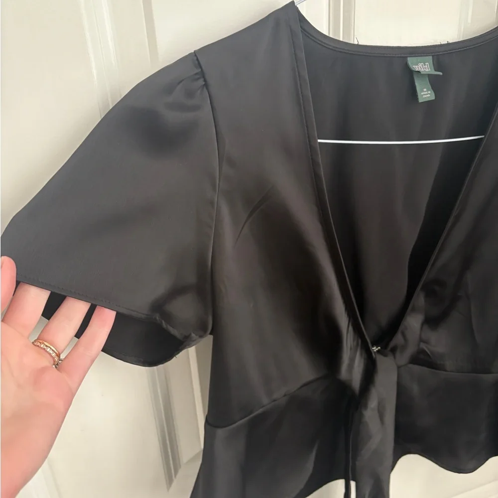 Wild Fable Black Tie Top - Picture 5 of 7